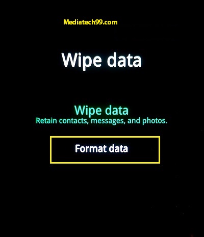 Realme hard reset Format option